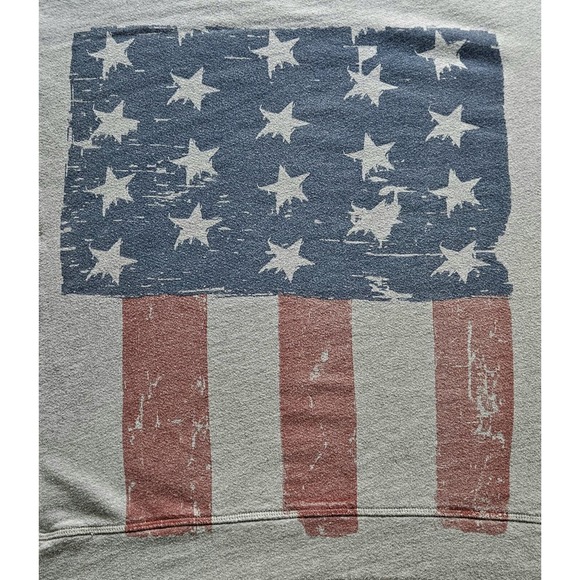 HAUTE HIPPIE cool collectible travel usa flag free people hooded poncho cape o/s - Picture 9 of 12